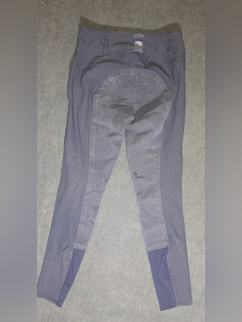 Romfh Suede Full Seat Equestrian Riding Breeches Blue Grey 26R - Picture 3 of 5
